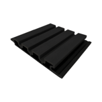  Black 12' Imperial WPC Wall Cladding, 6.6 SQFT per Piece, Sold by the Piece, 130 Pieces per Pallet - Fiberwood