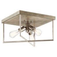 FM Tanis Distressed Antique Grey  3Lt 52094DAG Kichler Flush Mount  Light