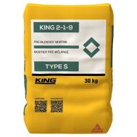 King 2-1-9 Type S 30kg Mortar Heritage White 56/per pallet/Order per EA
