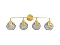 CK Lighting Alexas Clear 4LT Vanity Light (Brushed Gold)