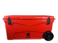 Jobu Cooler 70QT with Wheels Rotomolded Rolling Outdoor Picnic Cooler (Burning Red)