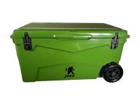 Jobu Cooler 70QT with Wheels Rotomolded Rolling Outdoor Picnic Cooler (Clover Green)