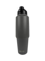 JOBU 40 oz Stainless Steel Water Bottle with 2-in-1 Sport Lid, Cup Holder Friendly (Charcoal)