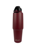 JOBU 40 oz Stainless Steel Water Bottle with 2-in-1 Sport Lid, Cup Holder Friendly (Merlot)