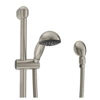 STN Dia Hand Shower 1 Mode Hand  Shower Unit with 30" Slide Bar 2  3/4" Dia Cradle For Hand Shower  Mounting 60" Hose 2.5 GPM Satin  Nickel - H321-V-S