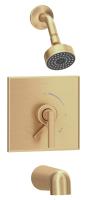 BBZ Duro Shower, Tub and Shower  Brushed Bronze 7" RND diverter  tub spout RND Shower Head.. 2.5  gpm (9.5 L/min) standard   Valve(s) sold separately