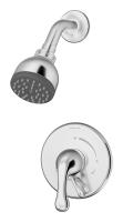 PC Unity Shower system trim  onlyMetal lever handle 1 mode  showerhead with easy to clean  nozzles 2.5 gpm (9.5 L/min)  standardChrome finish Valve(s)