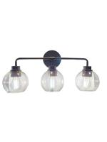 CK Lighting Alexas Clear 3LT Vanity Light (Black)