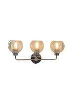 CK Lighting Alexas Clear 3LT Vanity Light (Brushed Gold)