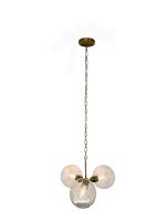 CK Lighting Alexas Clear 3LT Semi Flush (Brushed Gold)