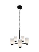 CK Lighting Teko 5LT Frosted Pendant LED (Matte Black)
