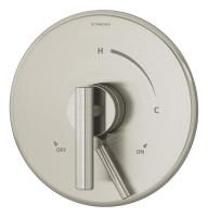 STN Dia Shower Valve with  Integral Diverter Trim Only,  Shower Satin Nickel Valve sold  Seperate - S-3500-CYL-B-STN-TRM  - Symmons
