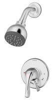 PC Origins Shower system Valve  Incl trim Metal lever handle 1  mode showerhead with easy to  clean nozzles 2.5 gpm (9.5  L/min) standard Can be conve