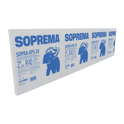 SOPRA-XPS 20 Extruded Polystyrene (XPS) Rigid Insulation Board – 2" × 48" × 96" Shiplap Edge (6 Boards/Pack)