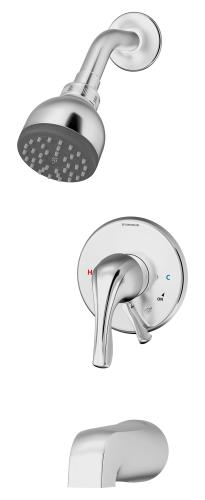 PC Origins tub/shower system  trim only Metal lever handle 5  1/2" diverter tub spout1 mode  showerhead with easy to clean  nozzles 2.5 gpm (9.5 L/min