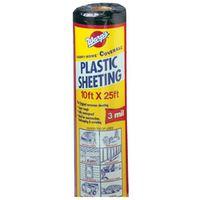 Warp's 3CH10B Poly Film, 3 mil Thick, 25 ft L, 10 ft W, Black