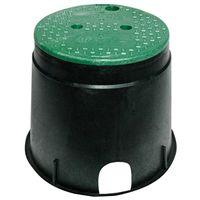 NDS 111BC-AST/111BC Valve Box with Overlapping ICV Cover, 12-7/8 in L, 11-5/8 in H, 2-1/2 x 2-3/4 in Pipe Slots
