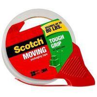 Scotch 3500S-RD Tough Grip Moving Packaging Tape, 38.2 linear yd L, 38.2 yd W, Clear