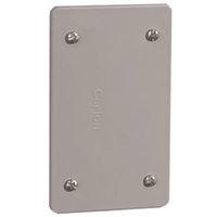 Carlon E980CN-CAR Cover, 4-5/8 in L, 2-7/8 in W, Rectangular, PVC, Gray, Textured