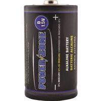 PowerZone LR20-2P-DB Battery, 1.5 V Battery, D Battery, Zinc, Manganese Dioxide, and Potassium Hydroxide