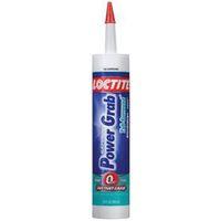Loctite Power Grab 2546759 Tub Surround Adhesive, Solid, Mild Acrylic, White, 10 oz Cartridge