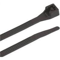 Gardner Bender 46-104UVB Cable Tie, 13/16 in Max Bundle Dia, Nylon, Black, 4 in L, 100/PK