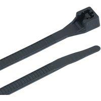 Gardner Bender 46-310UVB Cable Tie, 0.27 in Max Bundle Dia, Double-Lock Locking, 6/6 Nylon, Black, 11 in L, 100/PK
