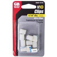 Gardner Bender GWC-1510 Wire Clip, Poly, White, Stick-On Mounting