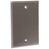 Hubbell 5173-5 Cover, 4-17/32 in L, 2-25/32 in W, Metal, Gray, Powder-Coated