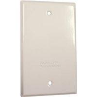 Hubbell 5173-6 Cover, 4-17/32 in L, 2-25/32 in W, Metal, White, Powder-Coated