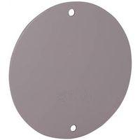 Hubbell 5374-0 Cover, 4-1/8 in W, Round, Aluminum, Gray, Powder-Coated