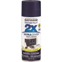 Rust-Oleum Painter's Touch 2X Ultra Cover 334091 Spray Paint, Satin, Midnight Blue, 12 oz, Aerosol Can