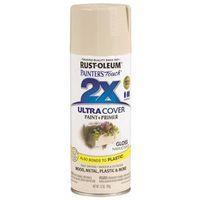 Rust-Oleum Painter's Touch 2X Ultra Cover 334040 Spray Paint, Gloss, Cottage White, 12 oz, Aerosol Can
