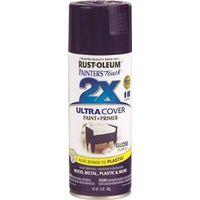 Rust-Oleum Painter's Touch 2X Ultra Cover 334042 Spray Paint, Gloss, Purple, 12 oz, Aerosol Can