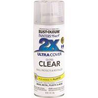 Rust-Oleum Painter's Touch 2X Ultra Cover 334029 Spray Paint, Gloss, Clear, 12 oz, Aerosol Can