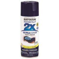Rust-Oleum Painter's Touch 2X Ultra Cover 334041 Spray Paint, Gloss, Navy Blue, 12 oz, Aerosol Can