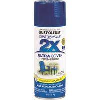 Rust-Oleum Painter's Touch 2X Ultra Cover 334027 Spray Paint, Gloss, Brilliant Blue, 12 oz, Aerosol Can