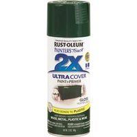 Rust-Oleum Painter's Touch 2X Ultra Cover 334034 Spray Paint, Gloss, Hunter Green, 12 oz, Aerosol Can