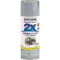 Rust-Oleum Painter's Touch 2X Ultra Cover 334049 Spray Paint, Gloss, Winter Gray, 12 oz, Aerosol Can