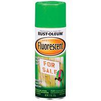 Rust-Oleum 342417 Specialty Paint, Flat/Matte, Fluorescent Green, 11 oz, Aerosol Can