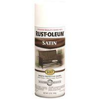 Rust-Oleum 7791830 Rust Preventative Spray Paint, Low Satin, White, 12 oz, Can