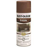 Rust-Oleum 7774830 Rust Preventative Spray Paint, Low Satin, Chestnut, 12 oz, Can