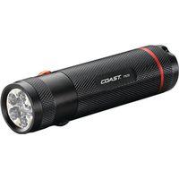 Coast 19286 Dual Color Flashlight, AAA Battery, Alkaline Battery, LED Lamp, 315 Lumens, Bulls-Eye Spot Beam, Black