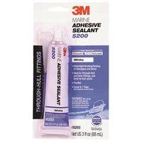 3M 5203 Marine Adhesive Sealant, Paste, White, 3 oz Tube