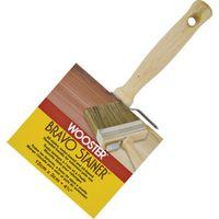 Wooster F5119-4-3/4 Paint Brush, 4-3/4 in W, 2-3/4 in L Bristle, China/Polyester Bristle, Threaded Handle