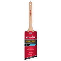 Wooster 5231-2-1/2 Paint Brush, Gold Bristle/White, Beech Hardwood Handle, 2-1/2 in W, 2-15/16 in L Bristle, Sash Handle