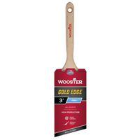 Wooster 5231-3 Paint Brush, Gold Bristle/White, Beechwood Handle, 3 in W, 2-15/16 in L Bristle, Polyester Bristle