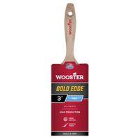 Wooster 5232-3 Paint Brush, Gold Bristle/White, Beech Hardwood Handle, Polyester Bristle