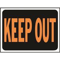 Hy-Ko Hy-Glo Series 3010 Identification Sign, 8-1/2 x 12 in Dimensions, Rectangular, KEEP OUT, Fluorescent Orange Legend