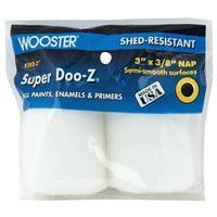 Wooster R282-3 Trim Roller Refill, 3/8 in Thick Nap, 3 in L, Fabric Cover